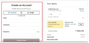 Create An Account on Godaddy