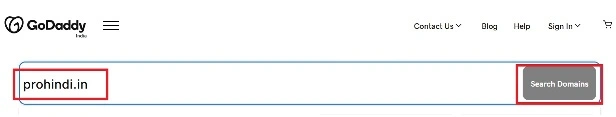 Domain Name Search in Godaddy
