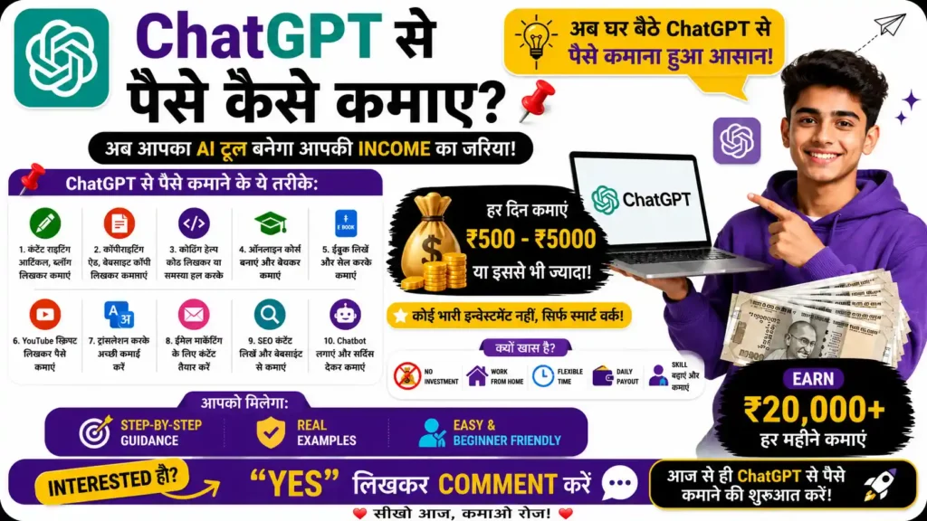 ChatGPT Se Paise Kaise Kamaye